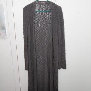 Knitted And Knotted Cardigan Womens XS Open Knit Sweater Duster Long Light Knit